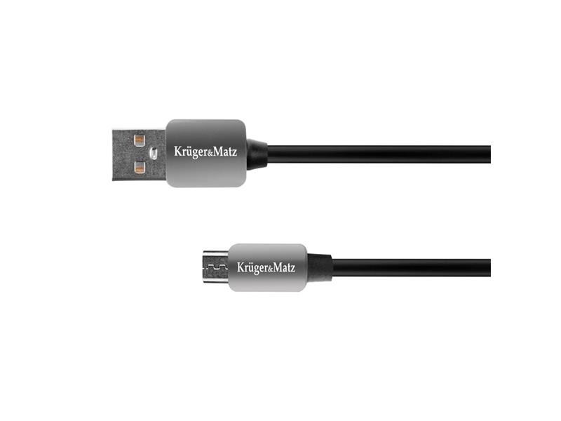 Cablu KRUGER & MATZ KM0324 USB/micro USB 1m Negru