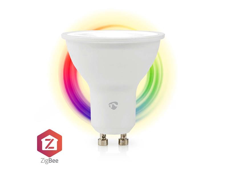 Bec LED inteligent GU10 4,7W RGB NEDIS ZBLC10GU10 ZigBee Tuya
