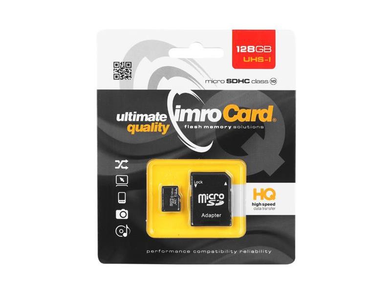 Card de memorie IMRO Micro SD 128GB Cl10 cu adaptor 128GB