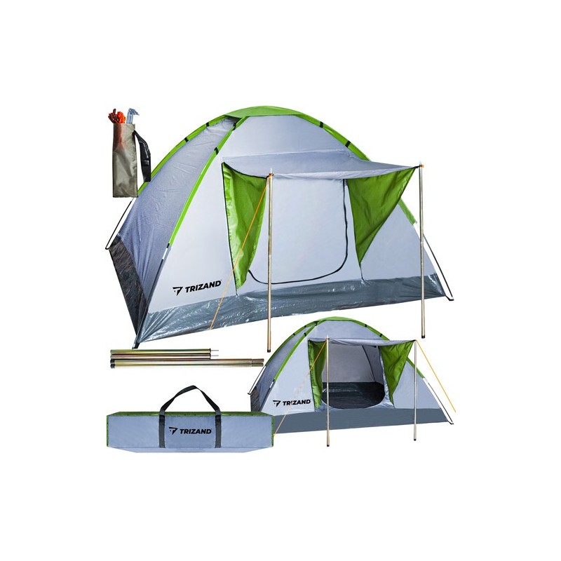 Trizand Cort iglu montana de camping pentru 4 persoane, ușor de asamblat, ideal pentru drumeții, pescuit, caiac, ciclism