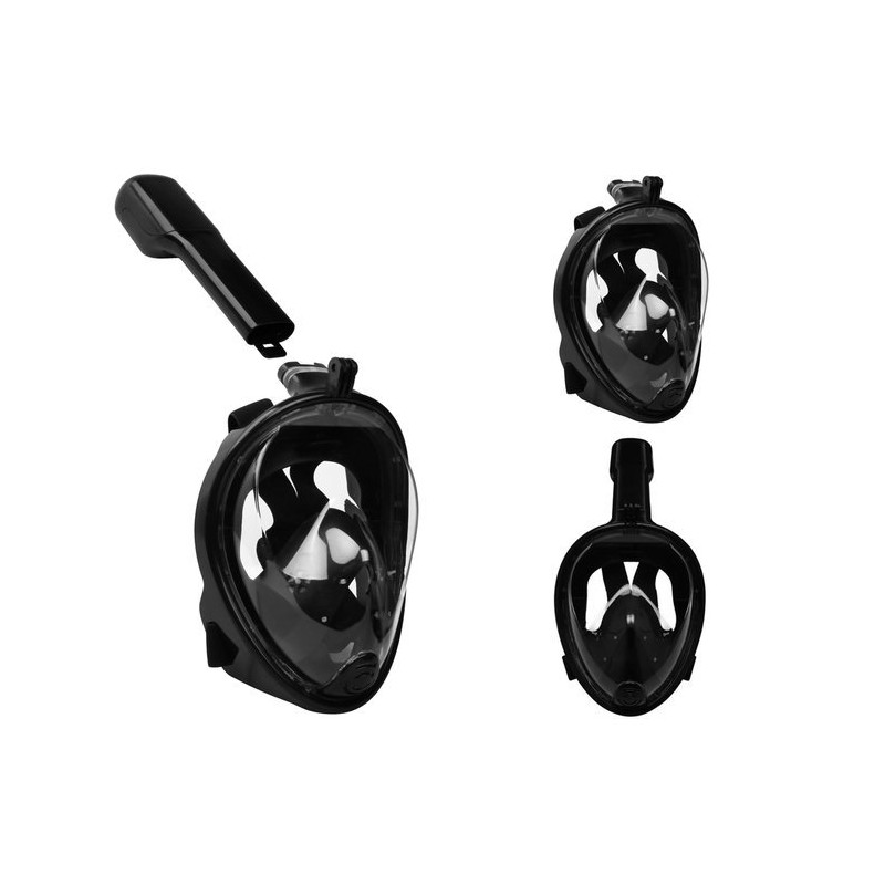 Mască de snorkeling completă l/xl neagră