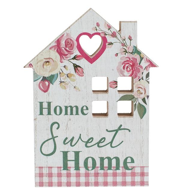 Casa Decorativa din Lemn "Home Sweet Home" 14.7x2.4x19.6cm