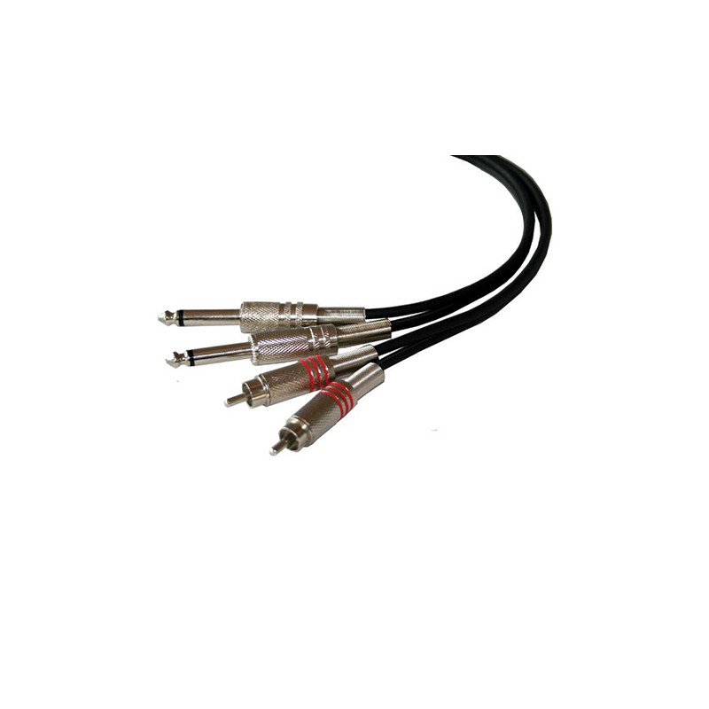 Ibiza Sound Cablu 2rca tata/2 jack 6.35 mono 1.50m
