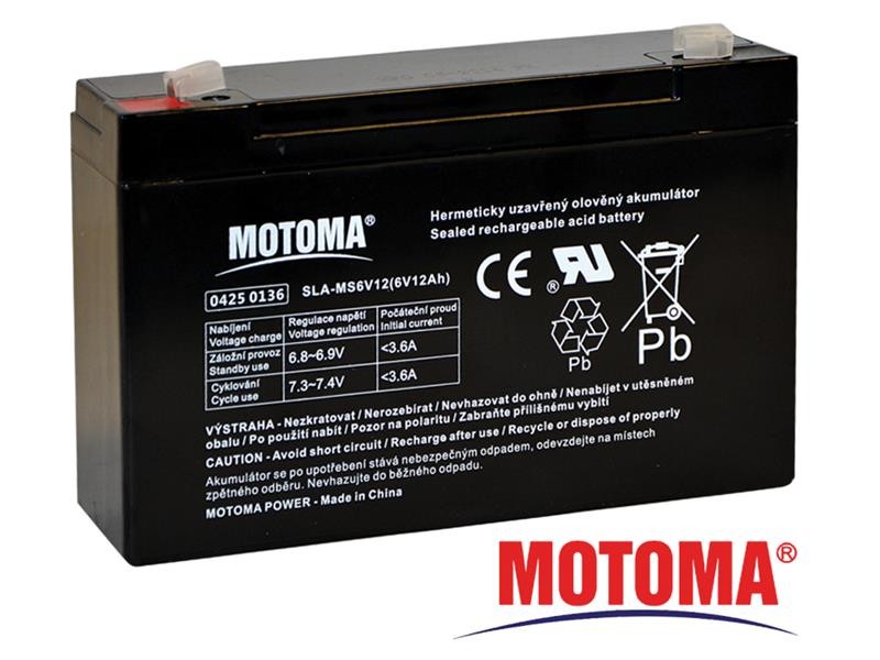Baterie acumulator acid plumb sigilată 6V 12Ah MOTOMA MOTOMA 6V 12Ah