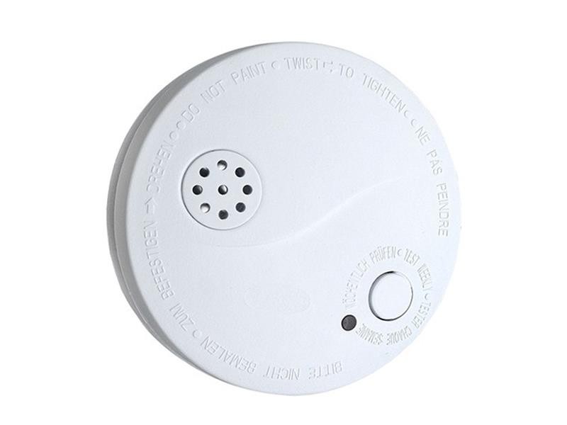 Senzor detector de fum cu alarma 85db, alb + baterie 9v 1d33