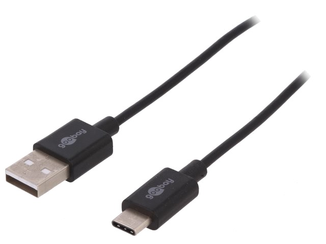 Cablu USB 2.0,USB 3.1 USB A mufă, USB C mufă 1m negru Fire: Cu USB-USBC-1.0-BK