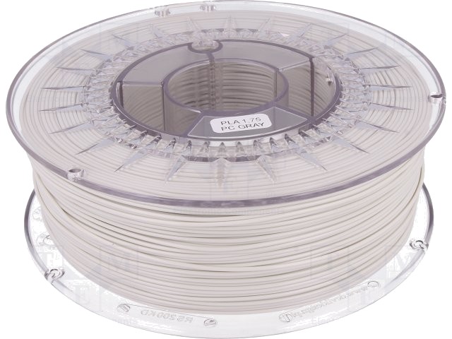 Filament: PLA 1,75mm gri tip PC 200-235°C 1kg ±0,05mm DEV-PLA-1.75-PCGR