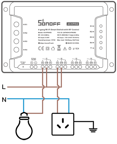 SONOFF 4CH R3 PRO – Releu SMART cu control WIFI si RF pentru 4 CANALE, NO/NC și suport pentru contact uscat, DIY - imagine 7