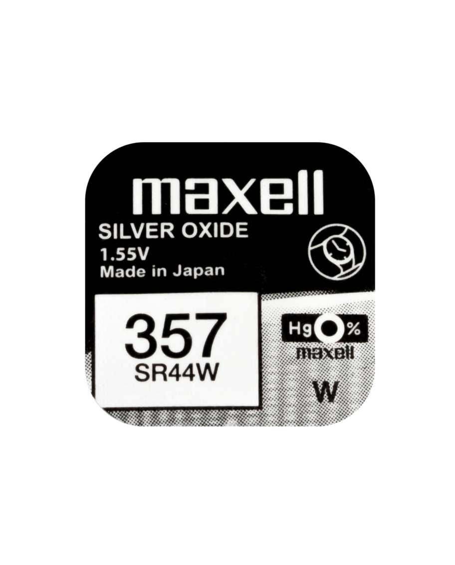 Baterie ceas Maxell SR44W V357 AG13 1.55V, oxid de argint, 10buc/cutie