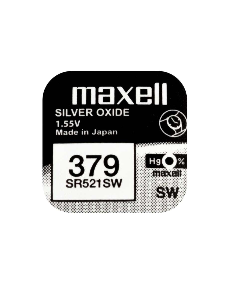 Baterie ceas Maxell SR521SW V379 AG0 1.55V, oxid de argint, 10buc/cutie