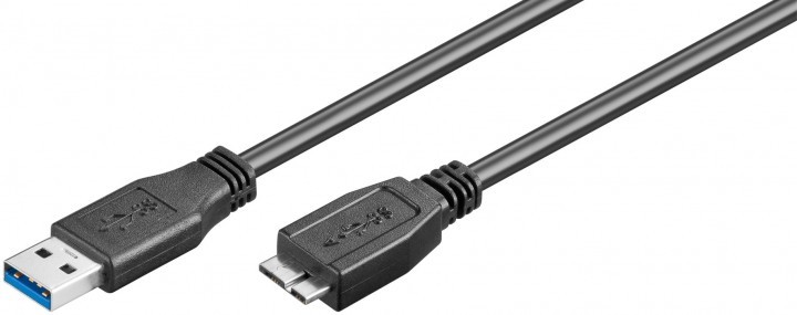 cablu hdd extern usb 3.0 a tata - usb 3.0 micro tata (tip b), 0.5m, negru, goobay