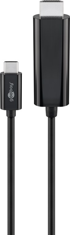 cablu usb-c hdmi standard 1.8 m negru, goobay