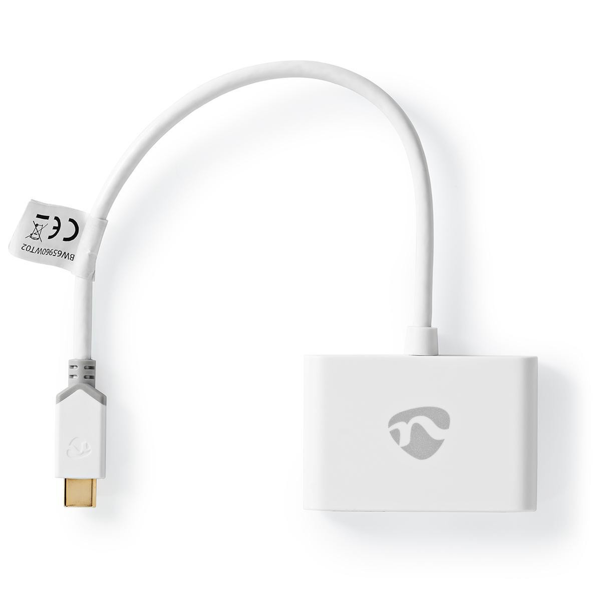 adaptor usb-c 3.0 usb-c tata - 2x usb-a tata, 0,2m, nedis