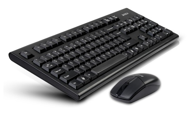 kit tastatura si mouse wireless usb negru 3100n a4tech
