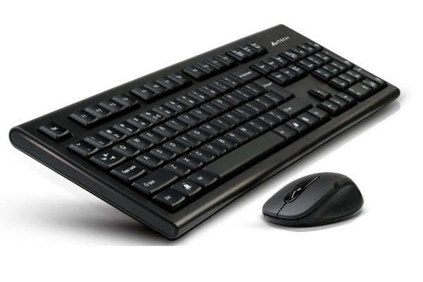 kit tastatura si mouse wireless usb negru 7100n a4tech