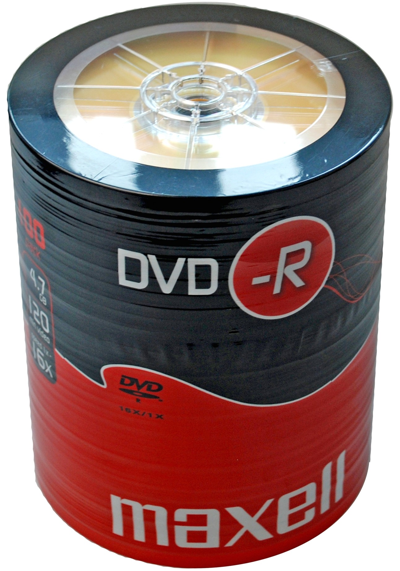 dvd-r 4.7gb, 16x, 100buc pe folie, maxell