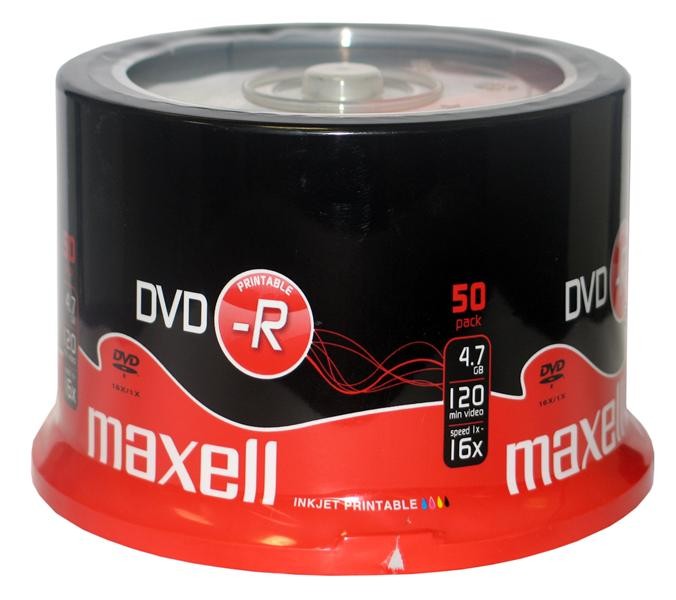 dvd-r printabil 4.7gb 16x 50buc pe cutie maxell
