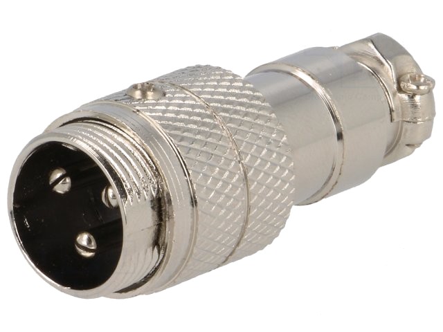 Mufă pentru microfoane tată PIN: 3 pe cablu drept