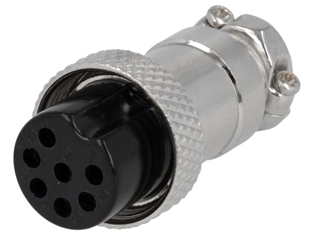 Mufă pentru microfoane mamă PIN: 7 pe cablu drept