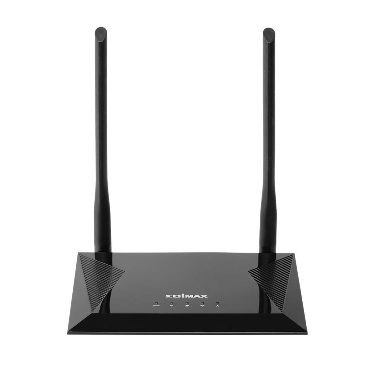 router wireless n 300mbps, access point, range extender, 2 antene, negru, br-6428ns v5 edimax