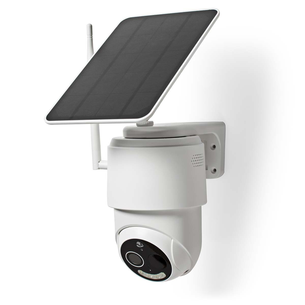camera de supraveghere pentru exterior nedis, smart, wifi, 1080p, ip65, panou solar, baterie 9000mah