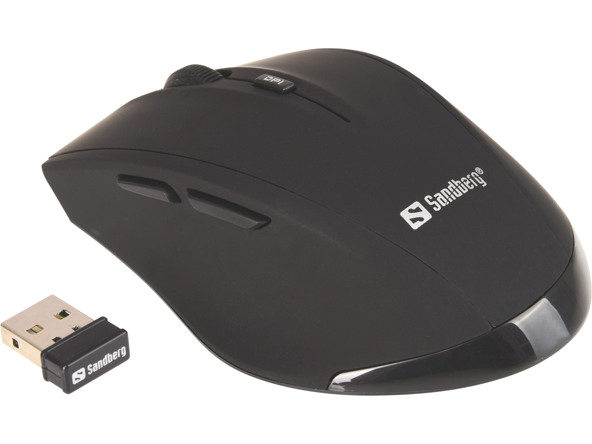 mouse wireless sandberg 630-06 pro, 1600dpi, usb, negru