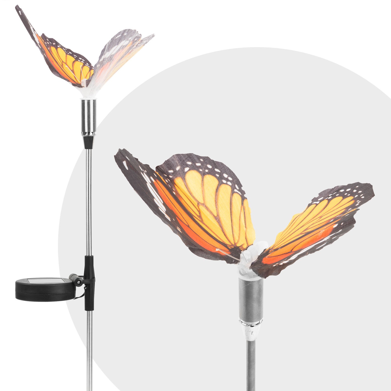 lampa solara led - model fluture - 65 cm - garden of eden