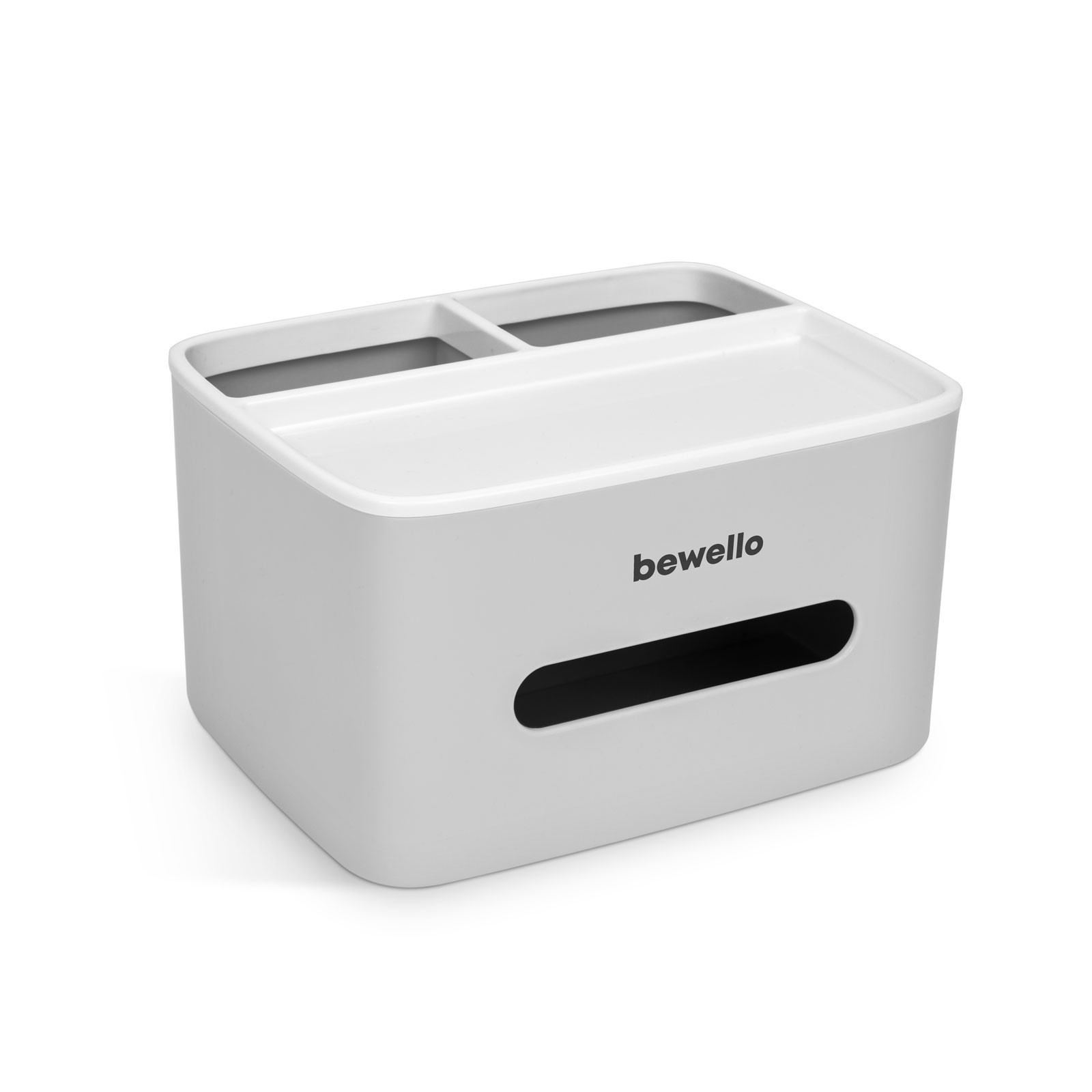 bewello - suport-dozator pentru batiste si servetele de hartie - alb - 205 x 160 x 120 mm
