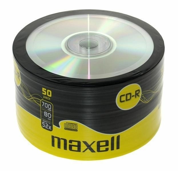 cd-r 700mb, 52x, 50 buc pe folie, maxell