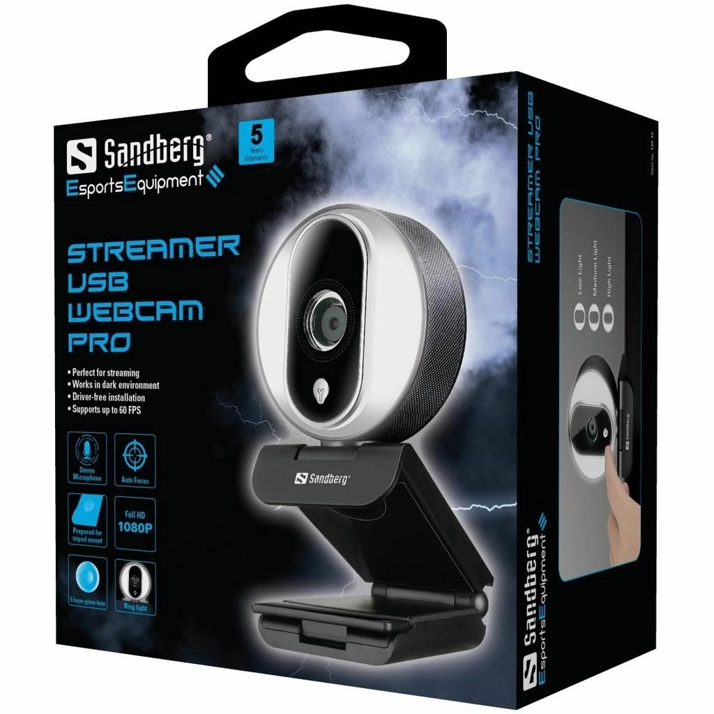 camera web sandberg 134-12 streamer pro, full hd 1080p, usb