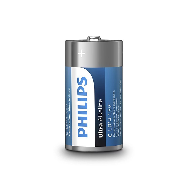 baterie ultra alkaline lr14 c blister 2 buc philips