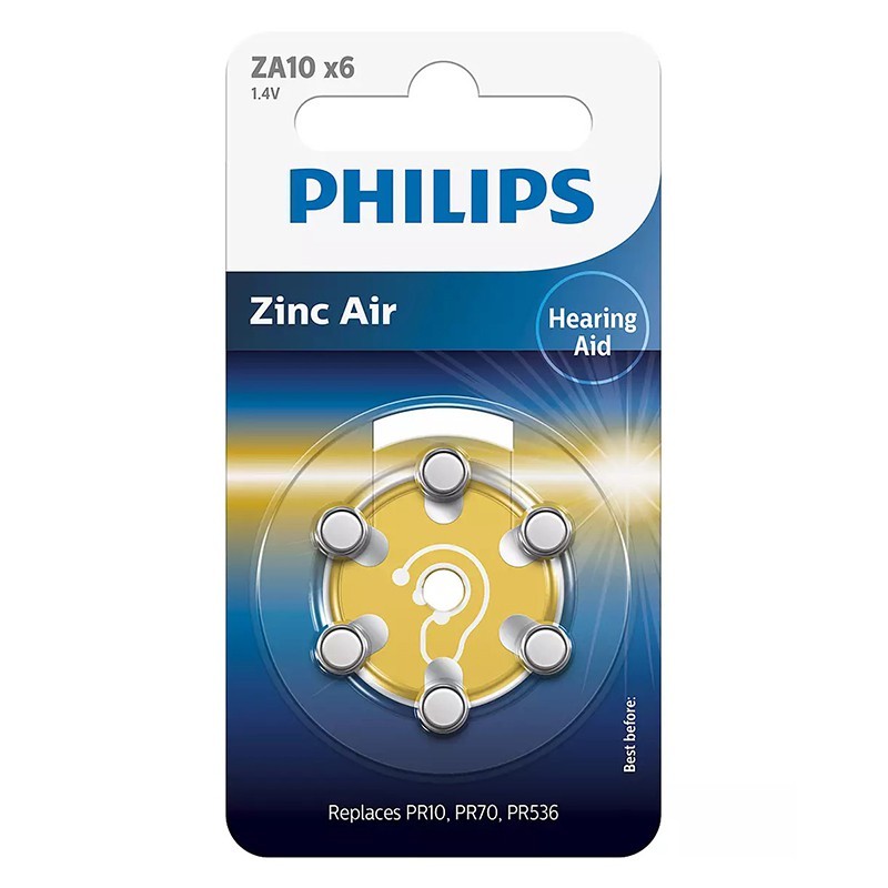 baterie auditiva zinc air blister 6 buc philips