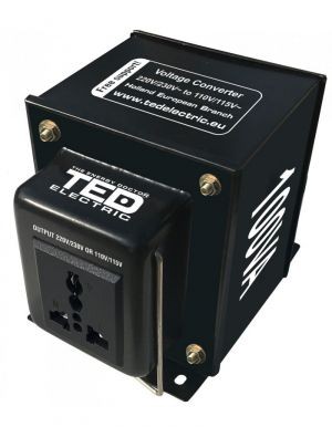 Transformator de tensiune, Convertor de la 220V la 110V si Reversibil 100VA 100W, TED Electric TED002235