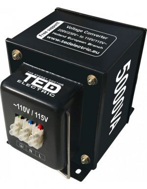 Transformator de tensiune, Convertor de la 220V la 110V, Nereversibil 5000VA 5000W, TED Electric TED002273