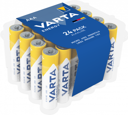 Baterii Alcaline AAA LR3 1.5V Varta Energy Blister 24