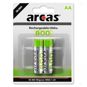 Baterie Reincarcabila Arcas AAA LR3 Acumulatori Preincarcati Ni-MH 1.2V 800mAh Blister 2 Solar