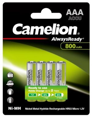Baterie Reincarcabila Camelion AAA LR3 Acumulatori Preincarcati Ni-MH 1.2V 800mAh Blister 4
