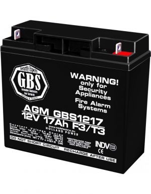 Acumulator 12V Sisteme Alarma, Dimensiuni 181 x 76 x 167 mm, Baterie 12V 17Ah F3, TED Electric GBS