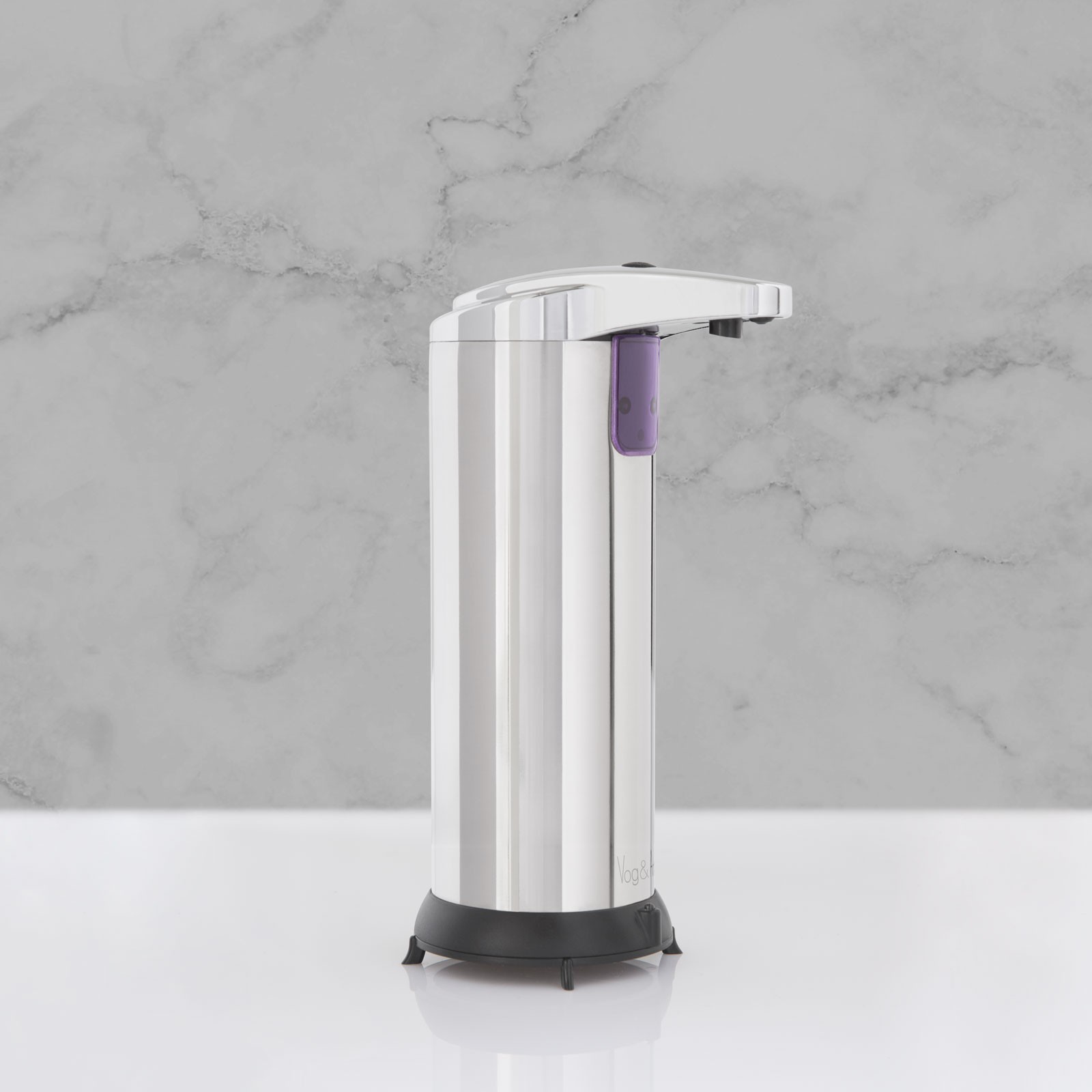 vog und arths - dozator automat de sapun lichid - 220 ml- stand alone, cu baterie, crom lucios