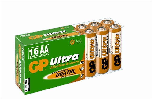 baterie alcalina ultra r6 (aa) 16 buc/cutie gp