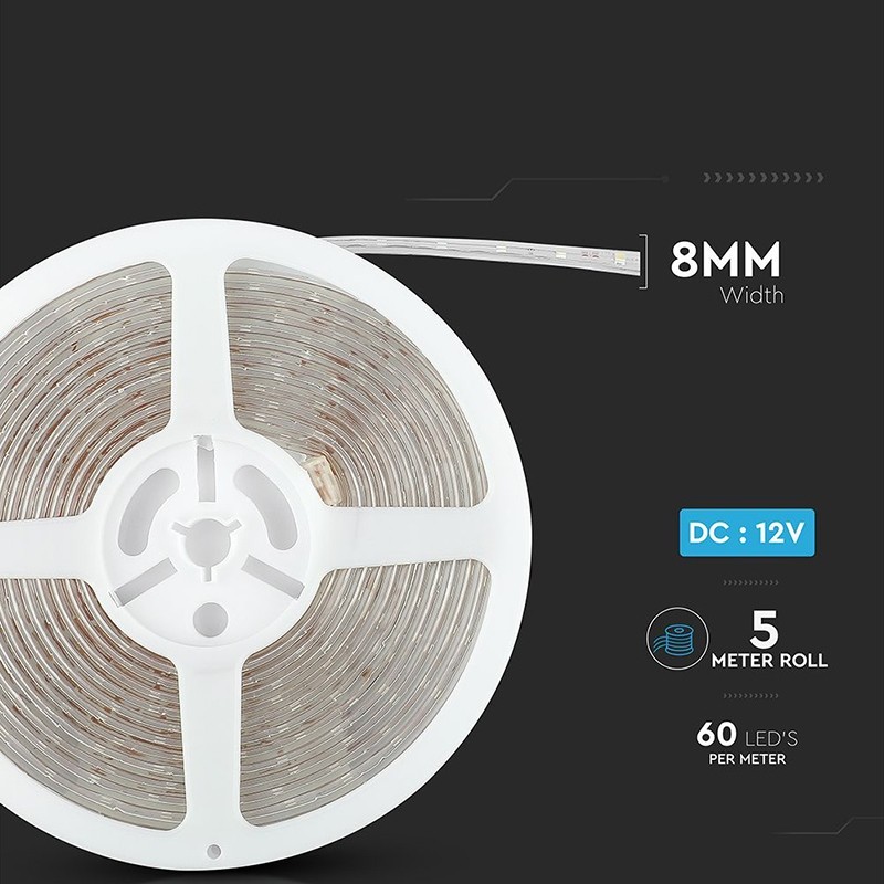 banda led smd3528 60led/m verde ip65 5m