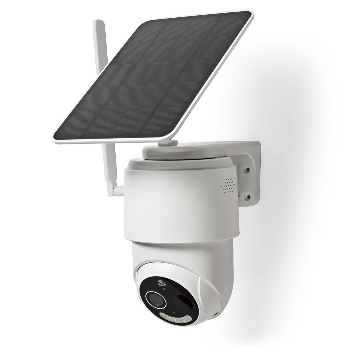 camera de supraveghere pentru exterior nedis, smart, wifi, 1080p, 4g, ip65, panou solar, baterie 9000mah