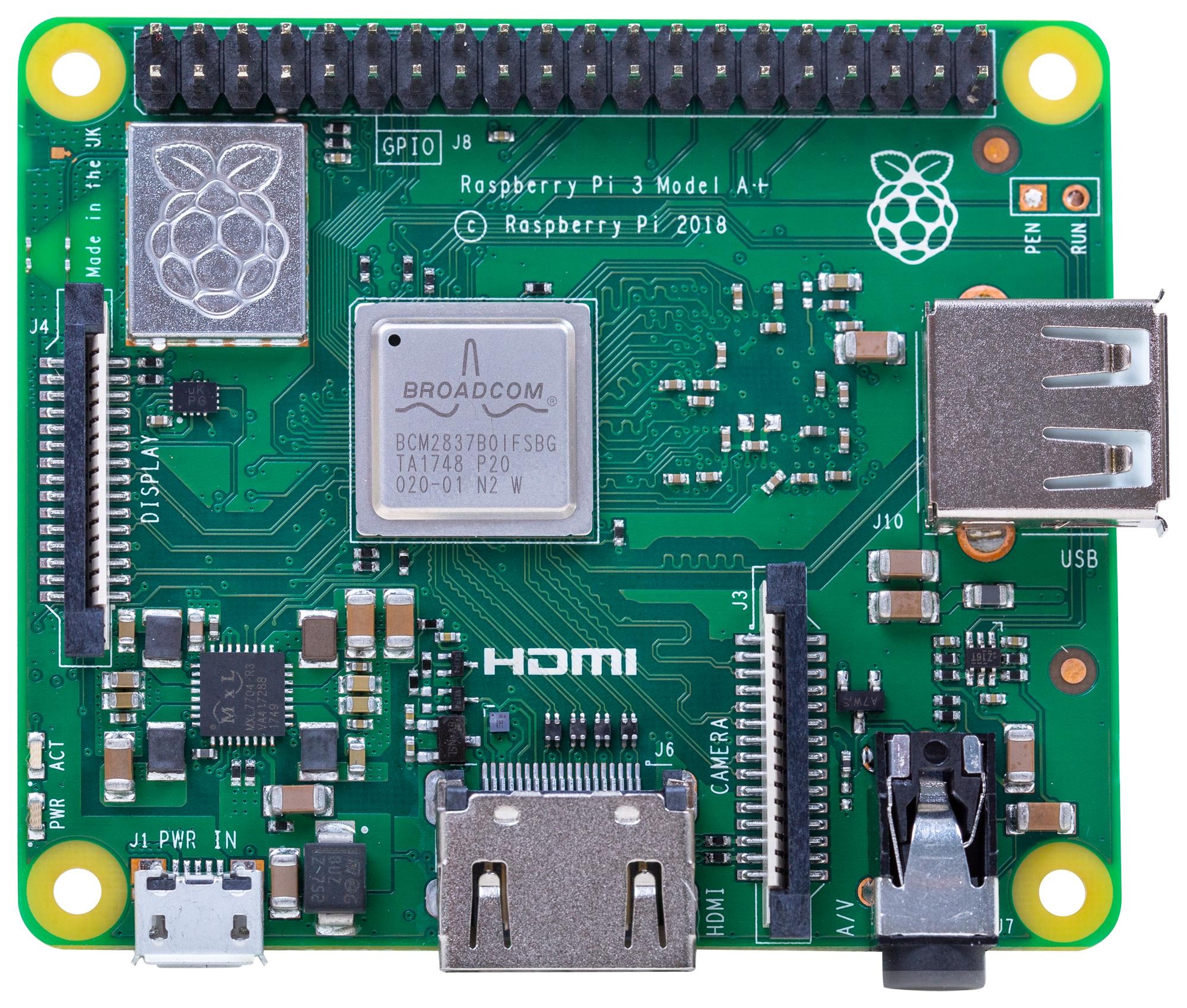 RPI3-MODAP – Single Board Computer, Raspberry Pi 3 Model A+, BCM2837B0 SoC, Dual-Band WiFi, IoT