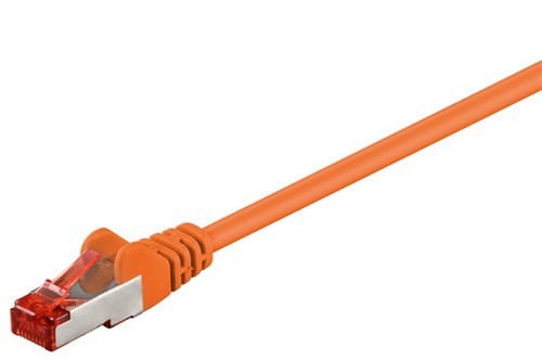 cablu de retea s/ftp goobay, cat6, patch cord, 25m, portocaliu