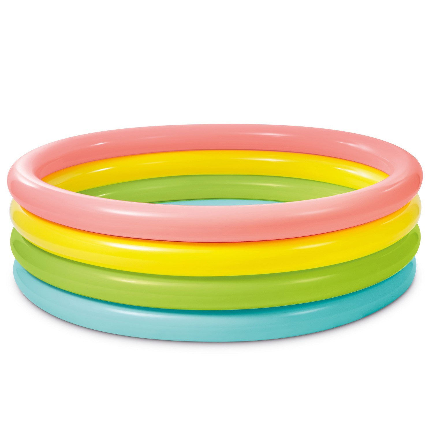 piscina gonflabila rainbow 4 inele 168 x 46 cm intex 56441