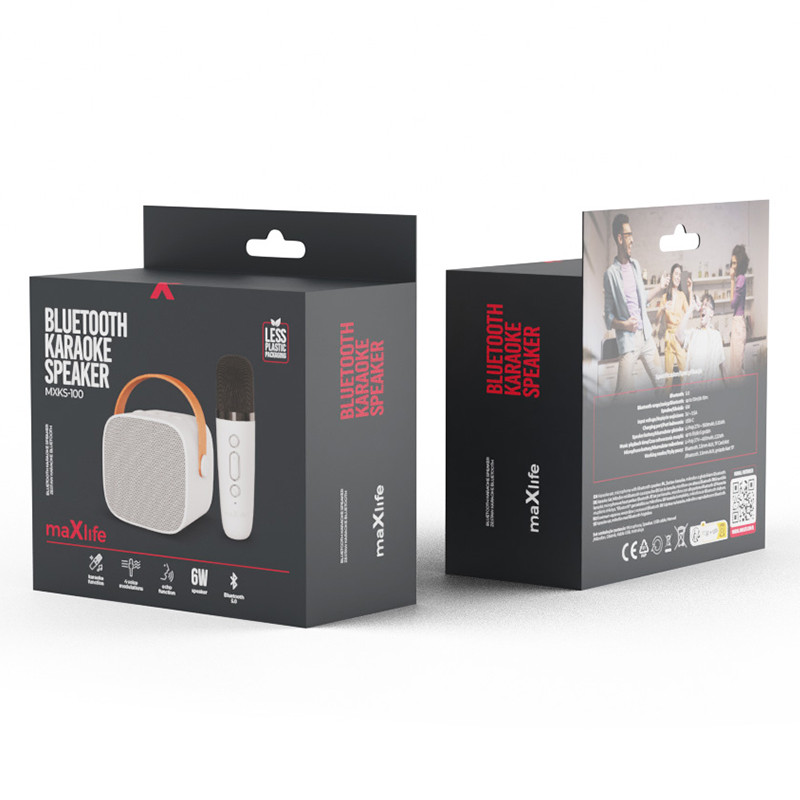 mini boxa karaoke cu microfon wireless - alb - 2 | YEO