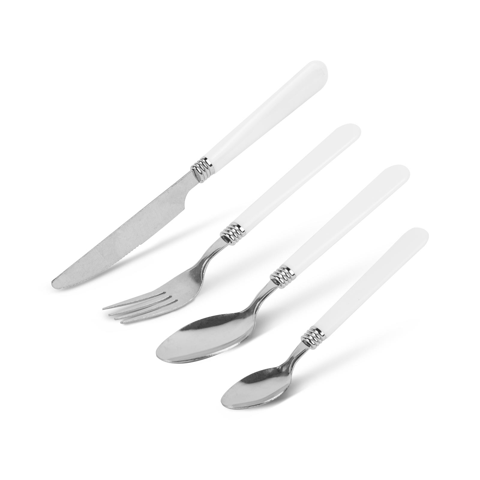 set tacamuri cu suport - alb - 16 bucati - 32,7 x 19,5 x 4,7 cm