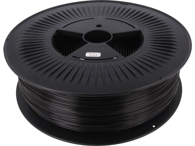 Filament: PET-G 1,75mm neagră 220-250°C 5kg ±0,05mm (Neagra) imagine noua tecomm.ro