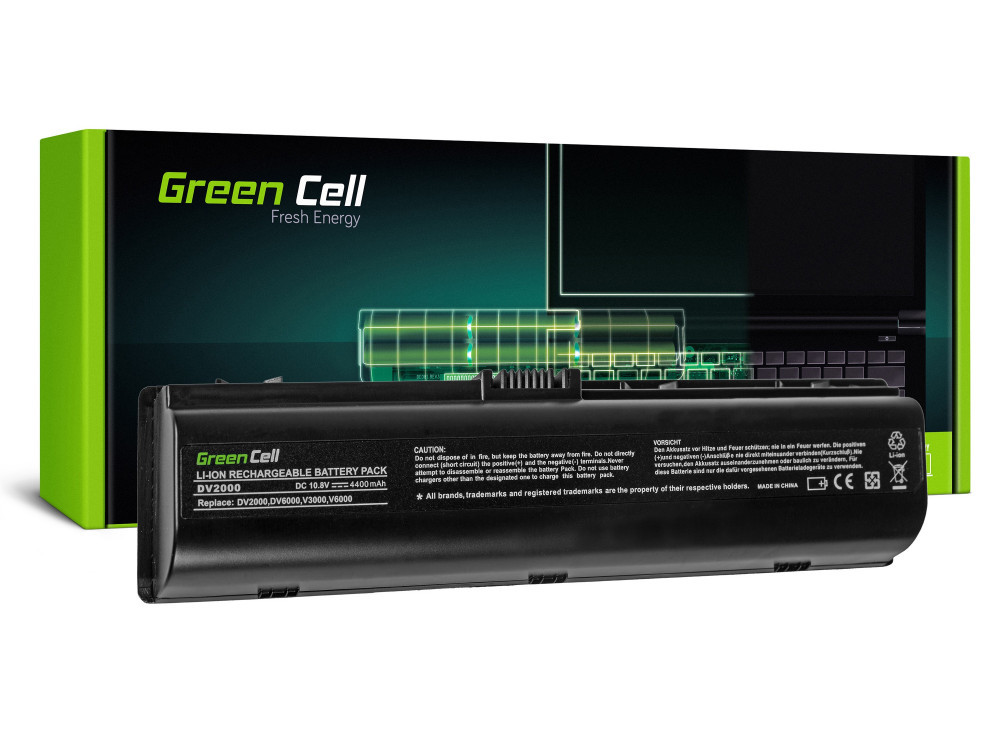 baterie laptop hp pavilion dv2000 dv6000 dv6500 dv6700 4400mah hp05 green cell