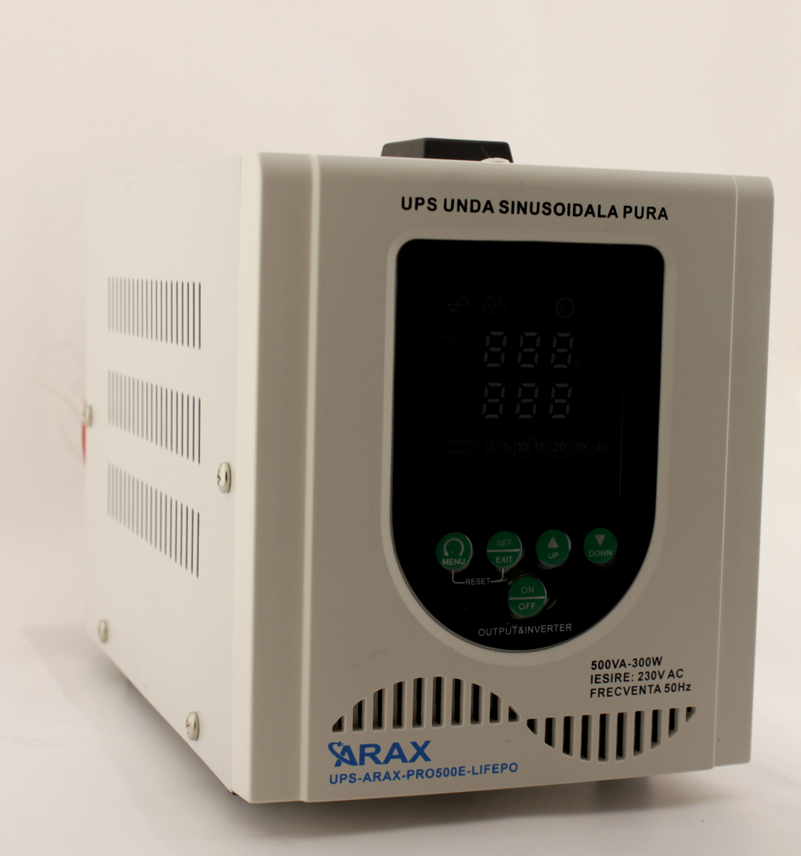 UPS Centrala termica sinus PRO 500E 350W, sinus pur, acumulator extern , Compatibil LiFePo4 - imagine 6